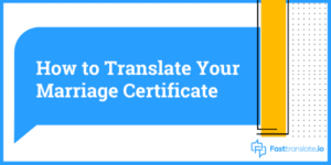 Marriage Certificate Translation