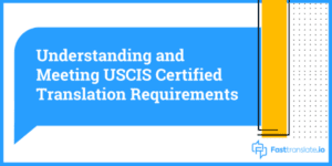 Uscis Certified Translation Services