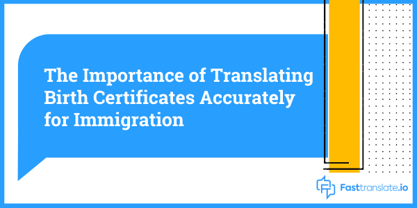 translate birth certificate for immigration