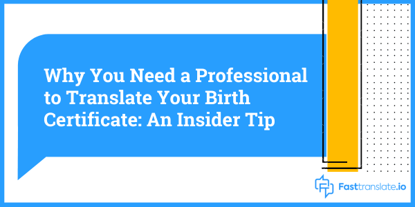 birth cert translation
