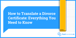 translating a divorce certificate