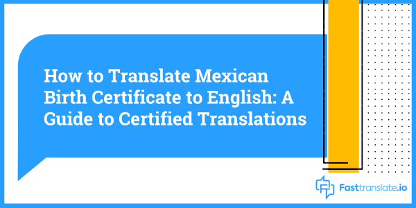 translate birth certificate to spanish