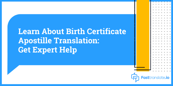apostille for a birth certificate